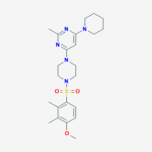 4-[4-(4-Methoxy-2,3-dimethylbenzenesulfonyl)piperazin-1-YL]-2-methyl-6-(piperidin-1-YL)pyrimidine