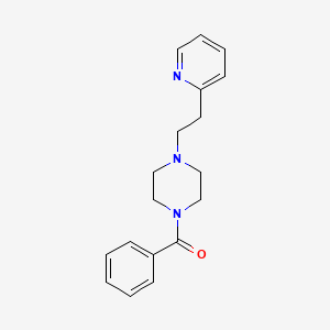 molecular formula C18H21N3O B11336715 Piperazine, 1-benzoyl-4-[2-(2-pyridinyl)ethyl]- CAS No. 90125-72-7