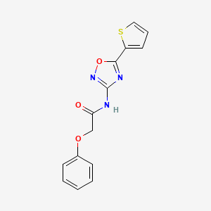 2-phenoxy-N-[5-(thiophen-2-yl)-1,2,4-oxadiazol-3-yl]acetamide