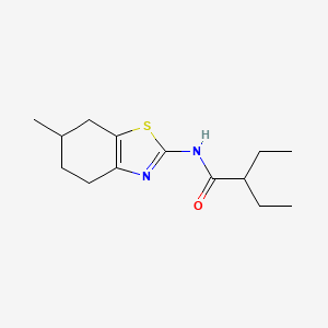 2-ethyl-N-(6-methyl-4,5,6,7-tetrahydro-1,3-benzothiazol-2-yl)butanamide