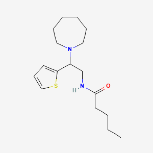 N-[2-(azepan-1-yl)-2-(thiophen-2-yl)ethyl]pentanamide