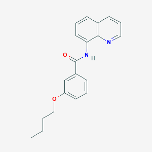 molecular formula C20H20N2O2 B11336745 3-butoxy-N-(quinolin-8-yl)benzamide 