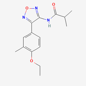 molecular formula C15H19N3O3 B11336756 N-[4-(4-ethoxy-3-methylphenyl)-1,2,5-oxadiazol-3-yl]-2-methylpropanamide 