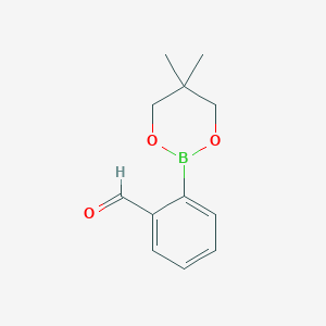 molecular formula C12H15BO3 B113368 2-(5,5-Dimethyl-1,3,2-dioxaborinan-2-yl)benzaldehyde CAS No. 95752-86-6