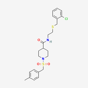 N-{2-[(2-chlorobenzyl)sulfanyl]ethyl}-1-[(4-methylbenzyl)sulfonyl]piperidine-4-carboxamide