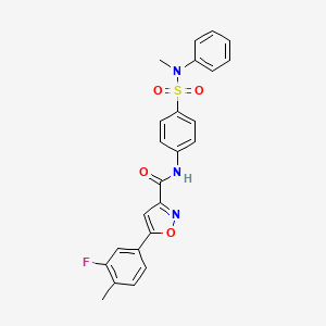 5-(3-fluoro-4-methylphenyl)-N-{4-[methyl(phenyl)sulfamoyl]phenyl}-1,2-oxazole-3-carboxamide