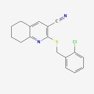 2-[(2-Chlorobenzyl)sulfanyl]-5,6,7,8-tetrahydroquinoline-3-carbonitrile