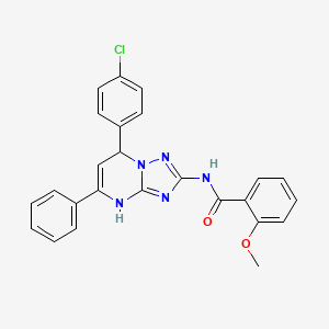 N-[7-(4-chlorophenyl)-5-phenyl-4,7-dihydro[1,2,4]triazolo[1,5-a]pyrimidin-2-yl]-2-methoxybenzamide