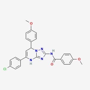 N-[5-(4-chlorophenyl)-7-(4-methoxyphenyl)-4,7-dihydro[1,2,4]triazolo[1,5-a]pyrimidin-2-yl]-4-methoxybenzamide