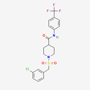 1-[(3-chlorobenzyl)sulfonyl]-N-[4-(trifluoromethyl)phenyl]piperidine-4-carboxamide