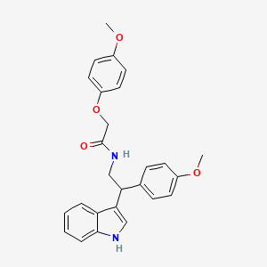 N-[2-(1H-indol-3-yl)-2-(4-methoxyphenyl)ethyl]-2-(4-methoxyphenoxy)acetamide