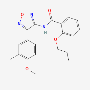 molecular formula C20H21N3O4 B11336935 N-[4-(4-methoxy-3-methylphenyl)-1,2,5-oxadiazol-3-yl]-2-propoxybenzamide 