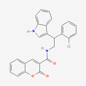 N-[2-(2-chlorophenyl)-2-(1H-indol-3-yl)ethyl]-2-oxo-2H-chromene-3-carboxamide