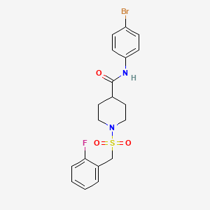 N-(4-bromophenyl)-1-[(2-fluorobenzyl)sulfonyl]piperidine-4-carboxamide