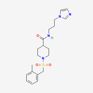 N-[3-(1H-imidazol-1-yl)propyl]-1-[(2-methylbenzyl)sulfonyl]piperidine-4-carboxamide