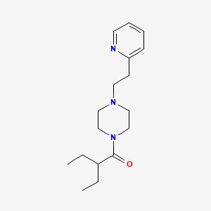 molecular formula C17H27N3O B11337008 2-Ethyl-1-{4-[2-(pyridin-2-yl)ethyl]piperazin-1-yl}butan-1-one 