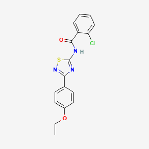 molecular formula C17H14ClN3O2S B11337011 2-chloro-N-[3-(4-ethoxyphenyl)-1,2,4-thiadiazol-5-yl]benzamide 