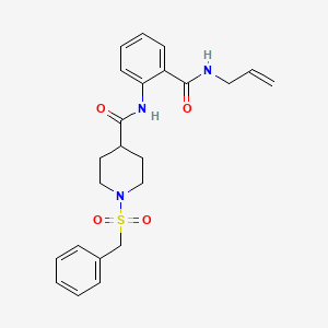 molecular formula C23H27N3O4S B11337014 1-(benzylsulfonyl)-N-[2-(prop-2-en-1-ylcarbamoyl)phenyl]piperidine-4-carboxamide 