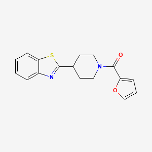 molecular formula C17H16N2O2S B11337023 Piperidine, 4-(2-benzothiazolyl)-1-(2-furanylcarbonyl)-(9CI) 