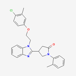 4-{1-[2-(4-chloro-3-methylphenoxy)ethyl]-1H-benzimidazol-2-yl}-1-(2-methylphenyl)pyrrolidin-2-one