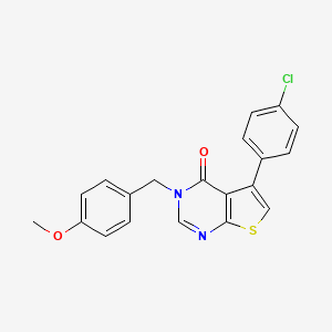 molecular formula C20H15ClN2O2S B11337049 5-(4-chlorophenyl)-3-(4-methoxybenzyl)thieno[2,3-d]pyrimidin-4(3H)-one 