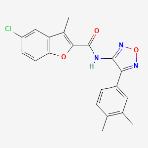 5-chloro-N-[4-(3,4-dimethylphenyl)-1,2,5-oxadiazol-3-yl]-3-methyl-1-benzofuran-2-carboxamide