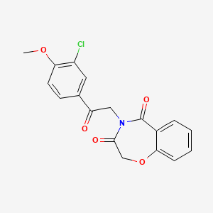 molecular formula C18H14ClNO5 B11337061 4-[2-(3-chloro-4-methoxyphenyl)-2-oxoethyl]-1,4-benzoxazepine-3,5(2H,4H)-dione 