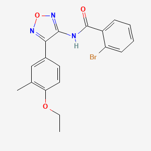 molecular formula C18H16BrN3O3 B11337074 2-bromo-N-[4-(4-ethoxy-3-methylphenyl)-1,2,5-oxadiazol-3-yl]benzamide 