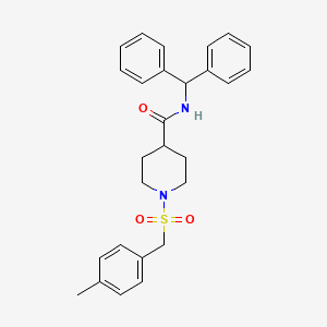 molecular formula C27H30N2O3S B11337097 N-(diphenylmethyl)-1-[(4-methylbenzyl)sulfonyl]piperidine-4-carboxamide 