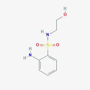 molecular formula C8H12N2O3S B113371 2-amino-N-(2-hydroxyethyl)benzenesulfonamide CAS No. 959336-90-4