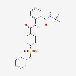 N-[2-(tert-butylcarbamoyl)phenyl]-1-[(2-methylbenzyl)sulfonyl]piperidine-4-carboxamide