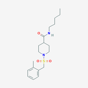 1-[(2-methylbenzyl)sulfonyl]-N-pentylpiperidine-4-carboxamide