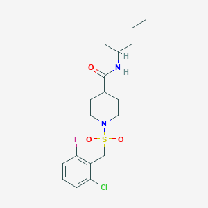 1-[(2-chloro-6-fluorobenzyl)sulfonyl]-N-(pentan-2-yl)piperidine-4-carboxamide