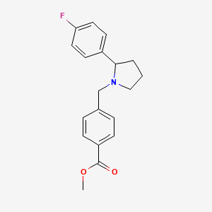 molecular formula C19H20FNO2 B11337252 Methyl 4-{[2-(4-fluorophenyl)pyrrolidin-1-yl]methyl}benzoate 