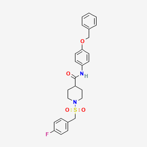 N-[4-(benzyloxy)phenyl]-1-[(4-fluorobenzyl)sulfonyl]piperidine-4-carboxamide