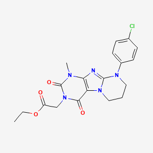 ethyl 2-[9-(4-chlorophenyl)-1-methyl-2,4-dioxo-7,8-dihydro-6H-purino[7,8-a]pyrimidin-3-yl]acetate