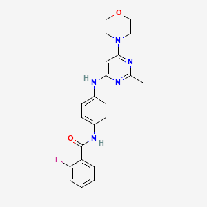 2-fluoro-N-(4-((2-methyl-6-morpholinopyrimidin-4-yl)amino)phenyl)benzamide