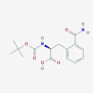 molecular formula C15H20N2O5 B113373 Boc-L-2-氨基甲酰苯丙氨酸 CAS No. 959573-27-4