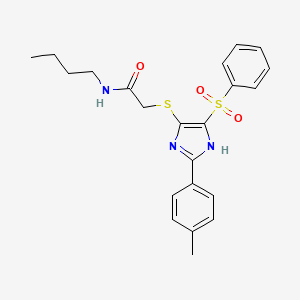 N-butyl-2-{[2-(4-methylphenyl)-4-(phenylsulfonyl)-1H-imidazol-5-yl]sulfanyl}acetamide