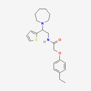 molecular formula C22H30N2O2S B11337312 N-[2-(azepan-1-yl)-2-(thiophen-2-yl)ethyl]-2-(4-ethylphenoxy)acetamide 