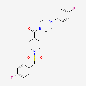 {1-[(4-Fluorobenzyl)sulfonyl]piperidin-4-yl}[4-(4-fluorophenyl)piperazin-1-yl]methanone