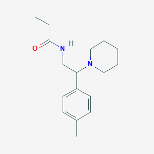 N-[2-(4-methylphenyl)-2-(piperidin-1-yl)ethyl]propanamide