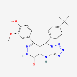 8-(4-tert-butylphenyl)-10-(3,4-dimethoxyphenyl)-2,4,5,6,7,11,12-heptazatricyclo[7.4.0.03,7]trideca-1(9),3,5,10-tetraen-13-one