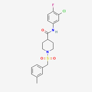 N-(3-chloro-4-fluorophenyl)-1-[(3-methylbenzyl)sulfonyl]piperidine-4-carboxamide