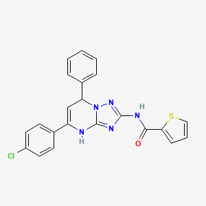 N-[5-(4-chlorophenyl)-7-phenyl-4,7-dihydro[1,2,4]triazolo[1,5-a]pyrimidin-2-yl]thiophene-2-carboxamide