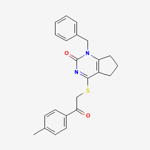 1-benzyl-4-{[2-(4-methylphenyl)-2-oxoethyl]sulfanyl}-1,5,6,7-tetrahydro-2H-cyclopenta[d]pyrimidin-2-one