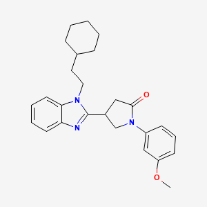 4-[1-(2-cyclohexylethyl)-1H-benzimidazol-2-yl]-1-(3-methoxyphenyl)pyrrolidin-2-one