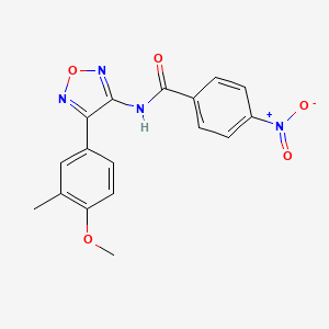 molecular formula C17H14N4O5 B11337437 N-[4-(4-methoxy-3-methylphenyl)-1,2,5-oxadiazol-3-yl]-4-nitrobenzamide 