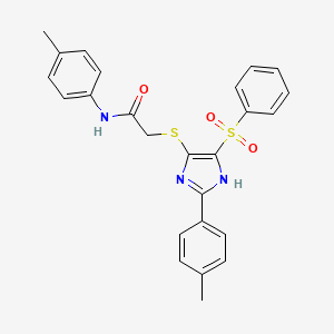 N-(4-methylphenyl)-2-{[2-(4-methylphenyl)-4-(phenylsulfonyl)-1H-imidazol-5-yl]sulfanyl}acetamide