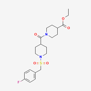 Ethyl 1-({1-[(4-fluorobenzyl)sulfonyl]piperidin-4-yl}carbonyl)piperidine-4-carboxylate